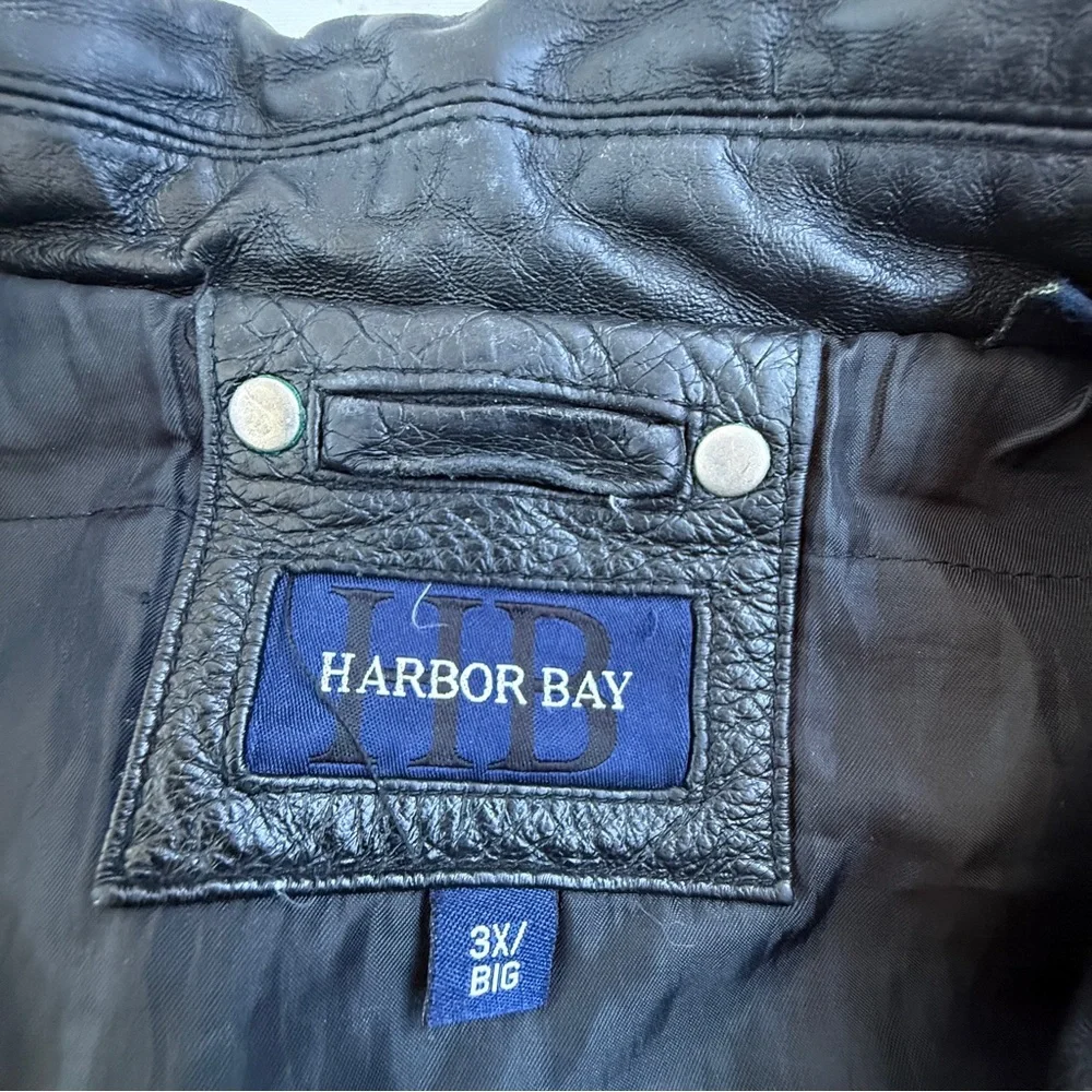 VYG Harbor Bay Men’s Genuine Leather Jacket | Black | 3XL | Classic‎ Zip-Up Coat - Picture 10 of 16